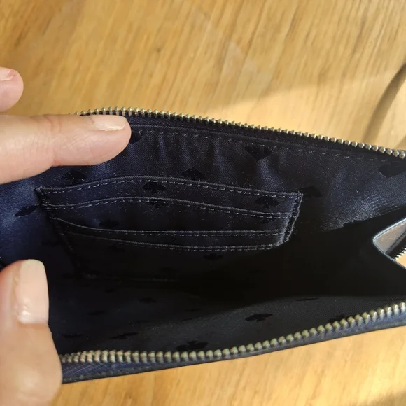 Kate Spade Blue Lemon Print Wristlet - Picture 4 of 5